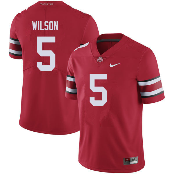 Men #5 Garrett Wilson Ohio State Buckeyes College Football Jerseys Sale-Red